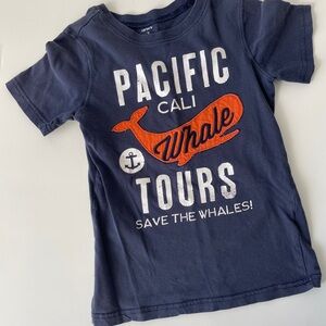 Carters Pacific Whale Graphic Tee Boys Size 7